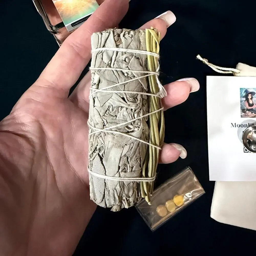 Clarity Ritual Kit DIY Spell Jar Sage Palo Santo Candle